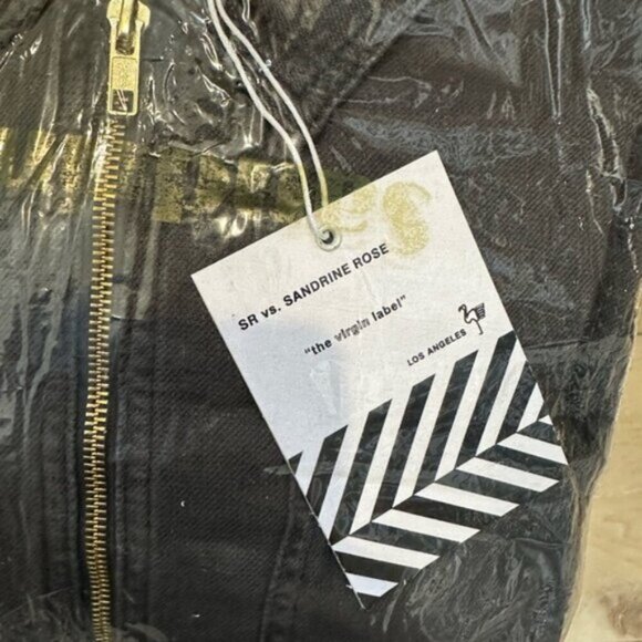 NWT - SANDRINE ROSE x FREE PEOPLE BLACK & GOLD JUMPSUIT- Size small - Picture 6 of 10